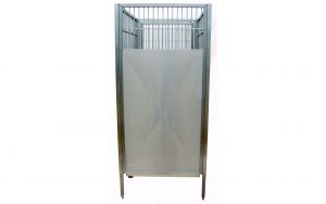 Raised Dog Kennel Stainless Steel Back Panel