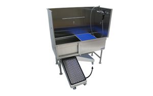 Of all the dog groomer bathing supplies that can make a huge difference in your daily work, consider the many benefits of Direct Animal’s Patented Grooming Tub with Swivel Ramp.