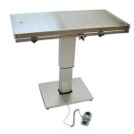Direct Animal photo: Our electric veterinary surgery table lowers to 27 ½” and raises to 44” with a simple foot-tap