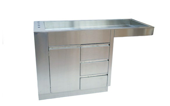Direct Animal photo: With impeccable stainless steel construction and plenty of storage, our veterinary table/wet prep cabinet is the best value available